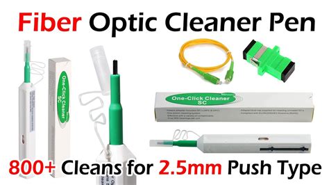 How to Clean Fiber Optic Connectors SC, ST, FC (APC/UPC) using One ...