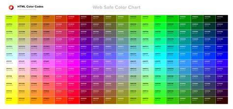 Web Safe Color Chart — HTML Color Codes