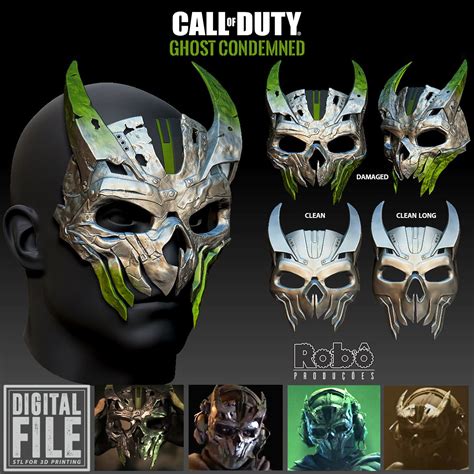 STL file Ghost Condemned Operator Simon Riley Mask - Call of Duty ...