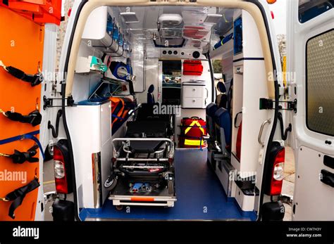 Ambulance Vehicle Equipment Stock Photo - Alamy