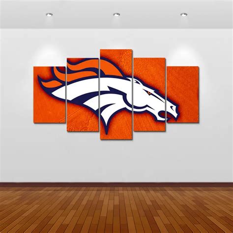 5pcs Art Print Denver Broncos Painting home decor Canvas Art Print Wall ...