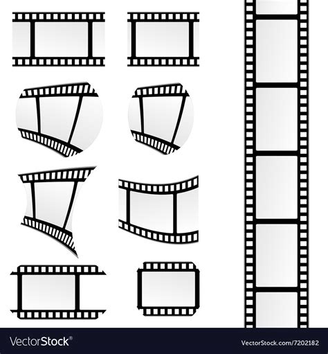 Film tape set Royalty Free Vector Image - VectorStock