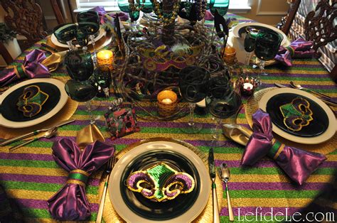 Mardi Gras Masquerade Themed “Fat Tuesday” Dinner Party Tablescape ...