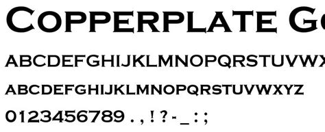 Copperplate Font Free Download