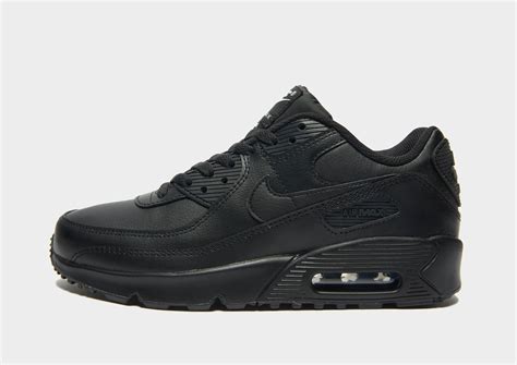 Black Nike Air Max 90 Leather Junior - JD Sports Global