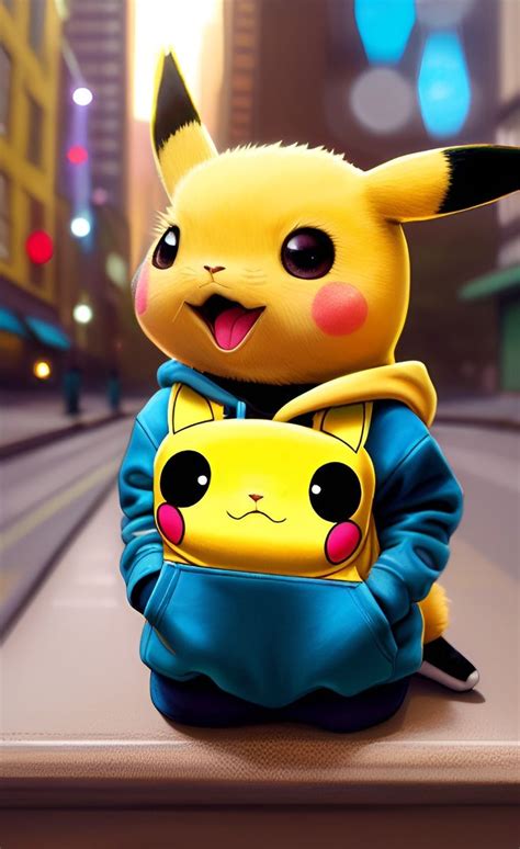 a pokemon pikachu holding a child's backpack