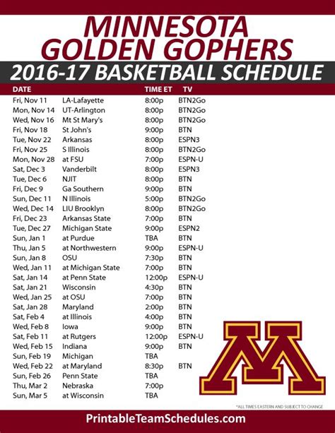 Mn Gopher Football Schedule 2024 Printable - Ardeen Amelina