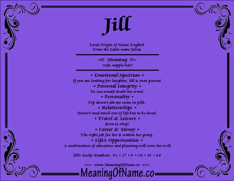 Jill - Meaning of Name