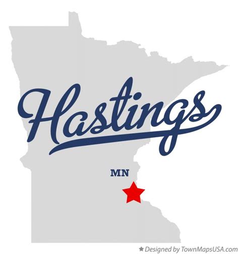 Map of Hastings, MN, Minnesota