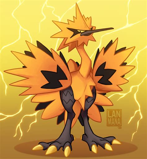 Galarian Zapdos by Lanmana on DeviantArt | Zapdos pokemon, Zapdos ...