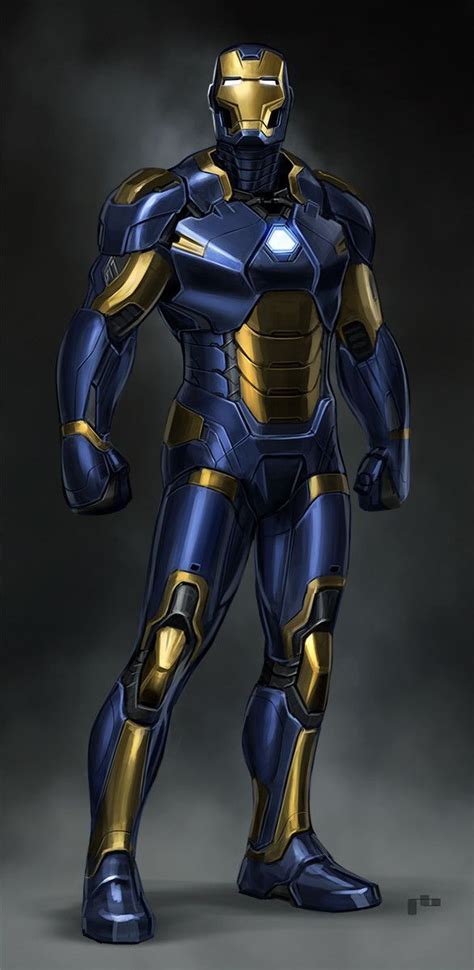 ArtStation - Ironman blue, Pierre Bertin | Iron man, Iron man avengers ...