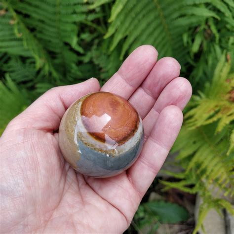 Polychrome Jasper Sphere with Amazing Colors & Design - 45mm - Stand ...