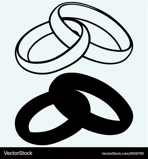 Wedding rings icon Royalty Free Vector Image - VectorStock