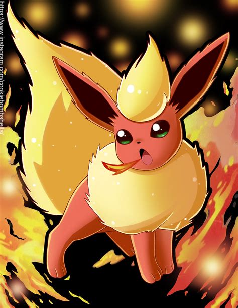 Flareon by CookieBombShells on DeviantArt