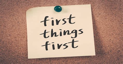 OK... First Things First