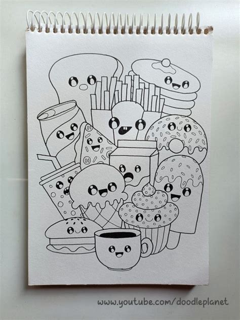 Cute Food Doodle | Easy doodle art, Cute doodles drawings, Doodle drawings