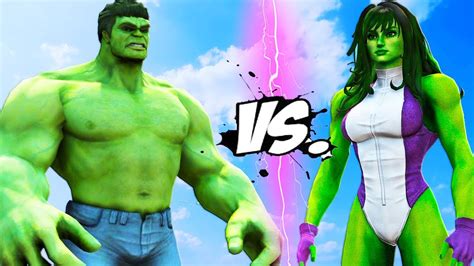 HULK vs She HULK - Epic Battle - YouTube