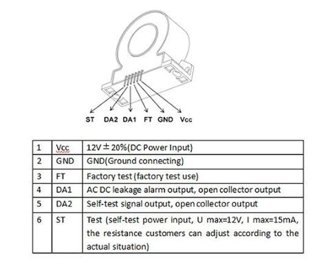 Self-testing B-type RCD Sensor Device 30mA AC 6mA DC Leakage Current ...