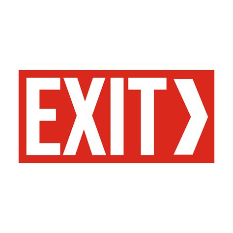 Exit Sign Symbol on Transparent Background 17178076 PNG