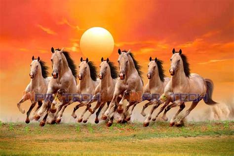 Seven Horses Canvas Painting As Per VASTU In Right Direction (With ...