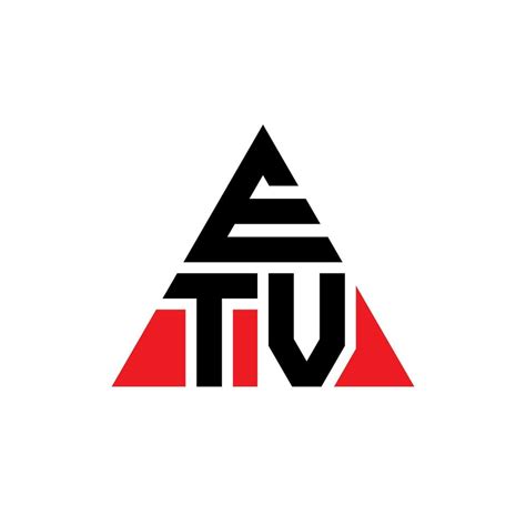 ETV triangle letter logo design with triangle shape. ETV triangle logo ...