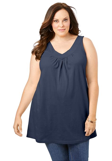 Roaman's - Roaman's Women's Plus Size Swing Ultimate Tunic Tank ...