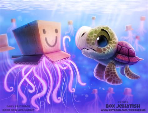 Daily Paint 2005# Box Jellyfish by Cryptid-Creations on DeviantArt