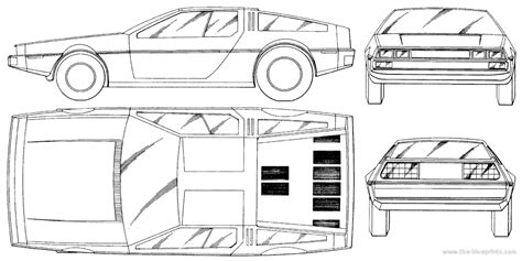 Delorean Pinewood Car Template | Delorean, Dmc delorean, Blueprints