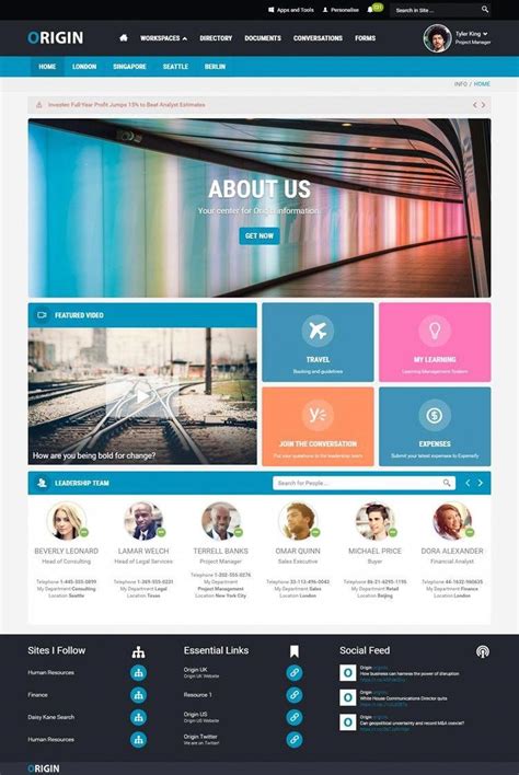 Simple & Engaging Intranet Design Examples To Inspire You | Sharepoint ...