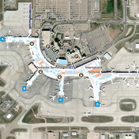 Calgary Airport YYC Main Terminal Map