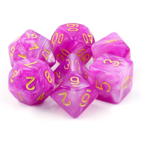 Pink Swirl Dice Set – Magic Mini Man