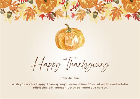 Thanksgiving Card Templates Printable