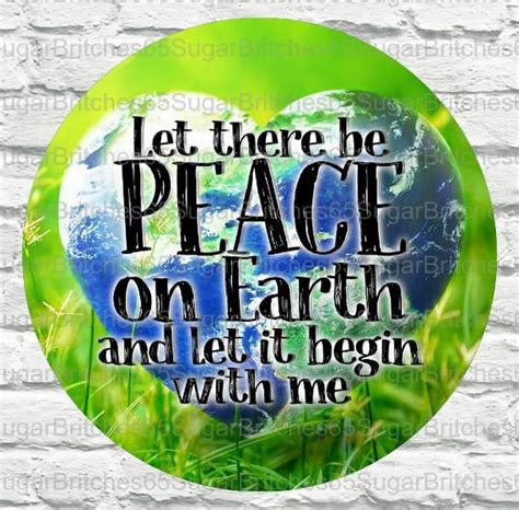 Let There Be Peace on Earth Let It Begin With Me Peace Sign | Etsy