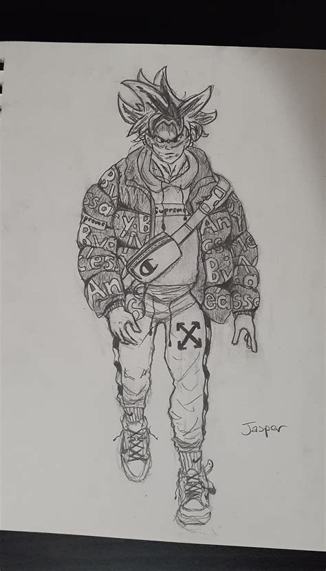 Drip Goku Drawing