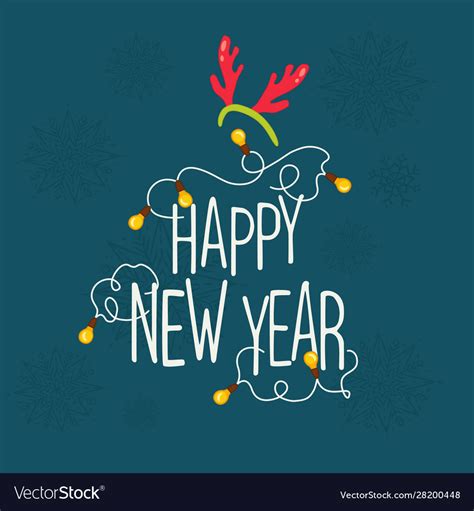 Happy new year greeting card graphics Royalty Free Vector