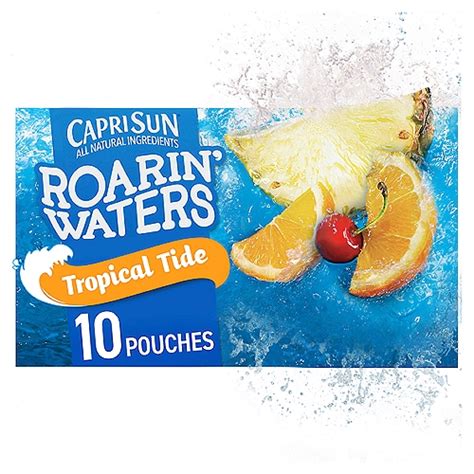 Capri Sun Roarin' Waters Tropical Tide Flavored Water Beverage, 6 fl oz ...