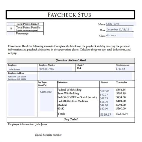 Direct Deposit Pay Stub Template - FREE DOWNLOAD - Printable Templates Lab