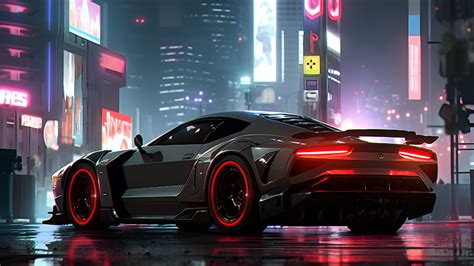 Fondo de pantalla de Cyberpunk Car in Night City para computadoras de ...