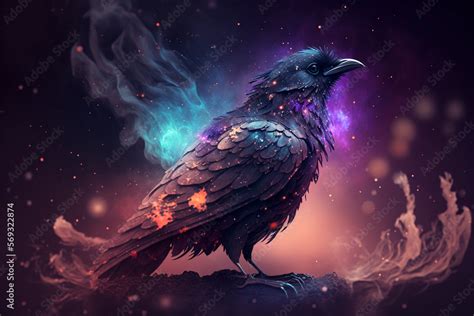 Spirit animal - Raven, Generative AI Stock Illustration | Adobe Stock