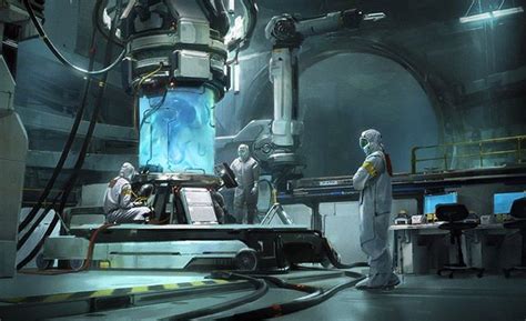 Interior design of hidden science lab Sci-fi | Environment concept art ...