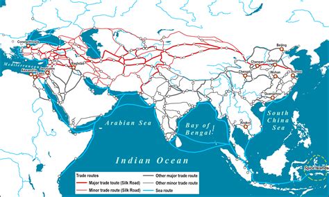 The Silk Road and Arab Sea Routes (11th and 12th Centuries) | The ...