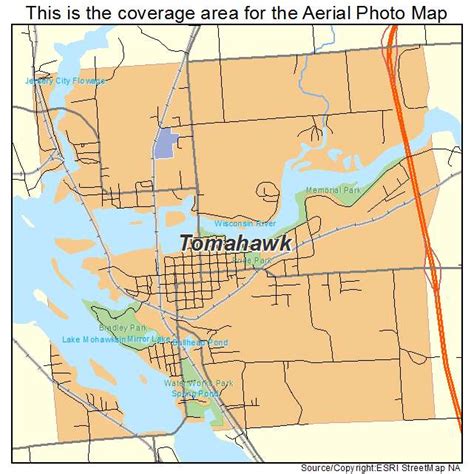 Aerial Photography Map of Tomahawk, WI Wisconsin