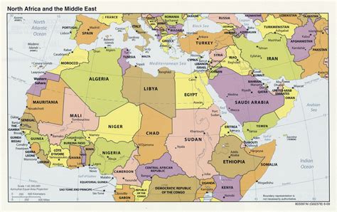 Map Of Africa And Middle East Countries - Map