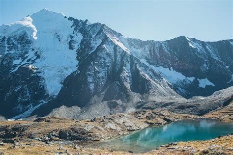 A Lake near a Snow Covered Mountain · Free Stock Photo