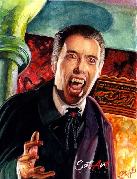 Christopher Lee as Dracula | Horror movie art, Dracula art, Horror ...