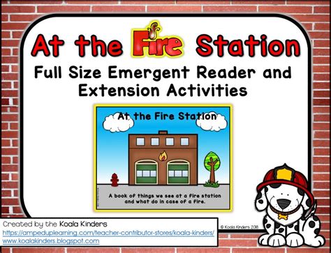 At the Fire Station Full Size Book and Extension Activities - Amped Up ...