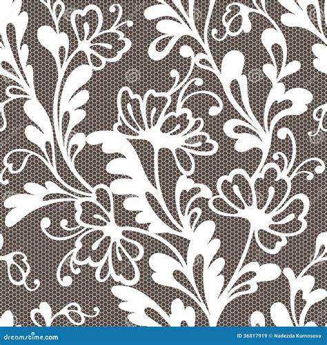 Seamless Flower Lace Pattern Stock Vector - Image: 36817919