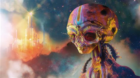 artwork, Digital Art, Aliens, Psychedelic, Colorful, Science Fiction ...