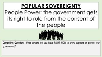 Popular Sovereignty : A 7 Principles of the Constitution Activity