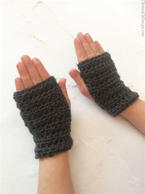 Crochet Fingerless Gloves for Kids a Free Pattern - ChristaCoDesign